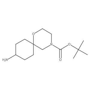 Tert-butyl 9-amino-1-oxa-4-azaspiro[5.5]undecane-4-carboxylate结构式