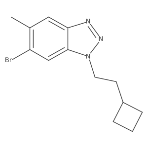 6-bromo-1-(2-cyclobutylethyl)-5-methyl-1H-1,2,3-benzotriazole结构式