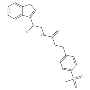 N-[2-(1-benzothiophen-3-yl)-2-hydroxyethyl]-3-(4-methanesulfonylphenyl)propanamide Structure