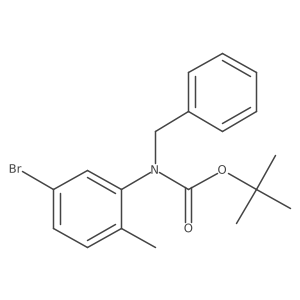 tert-Butyl benzyl(5-bromo-2-methylphenyl)carbamate结构式
