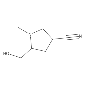 (3R,5S)-5-(Hydroxymethyl)-1-methylpyrrolidine-3-carbonitrile结构式