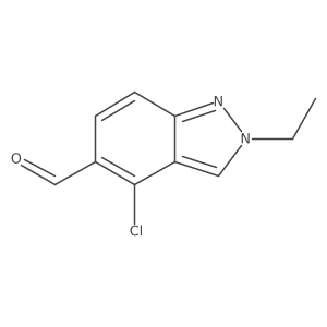 4-Chloro-2-ethyl-2H-indazole-5-carboxaldehyde Structure