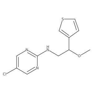 5-chloro-N-[2-methoxy-2-(thiophen-3-yl)ethyl]pyrimidin-2-amine结构式