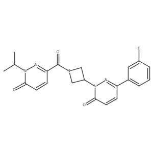 6-(3-Fluorophenyl)-2-{1-[6-oxo-1-(propan-2-yl)-1,6-dihydropyridazine-3-carbonyl]azetidin-3-yl}-2,3-dihydropyridazin-3-one Structure