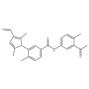 N-(3-Acetyl-4-fluorophenyl)-3-(3-formyl-2,5-dimethylpyrrol-1-yl)-4-methylbenzamide Structure