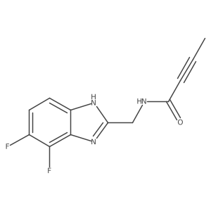 N-[(4,5-Difluoro-1H-benzimidazol-2-yl)methyl]but-2-ynamide结构式