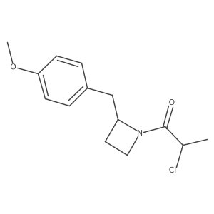 2-Chloro-1-[2-[(4-methoxyphenyl)methyl]azetidin-1-yl]propan-1-one结构式