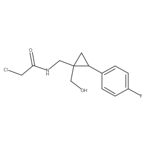 2-Chloro-N-[[2-(4-fluorophenyl)-1-(hydroxymethyl)cyclopropyl]methyl]acetamide结构式