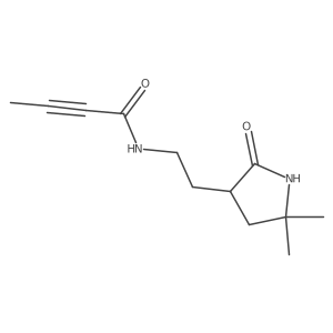 N-[2-(5,5-Dimethyl-2-oxopyrrolidin-3-yl)ethyl]but-2-ynamide结构式