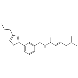(2E)-4-(dimethylamino)-N-{[3-(3-propyl-1,2,4-oxadiazol-5-yl)phenyl]methyl}but-2-enamide结构式