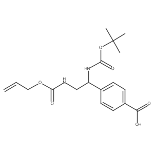 4-(1-{[(Tert-butoxy)carbonyl]amino}-2-{[(prop-2-en-1-yloxy)carbonyl]amino}ethyl)benzoic acid Structure