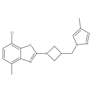 7-chloro-4-methyl-2-{3-[(4-methyl-1H-pyrazol-1-yl)methyl]azetidin-1-yl}-1,3-benzothiazole Structure