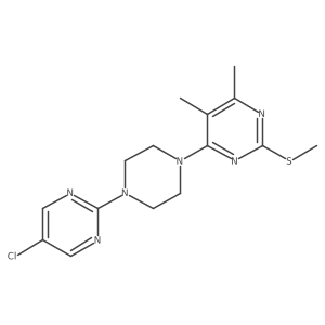 4-[4-(5-Chloropyrimidin-2-yl)piperazin-1-yl]-5,6-dimethyl-2-(methylsulfanyl)pyrimidine Structure