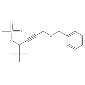 (1,1,1-Trifluoro-5-phenylmethoxypent-3-yn-2-yl) methanesulfonate Structure