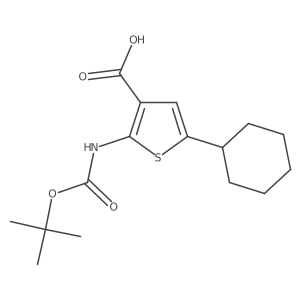 2-{[(Tert-butoxy)carbonyl]amino}-5-cyclohexylthiophene-3-carboxylic acid Structure
