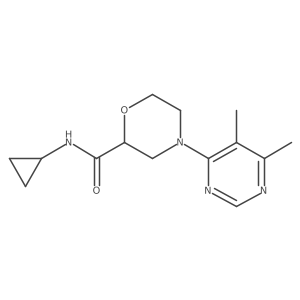 N-cyclopropyl-4-(5,6-dimethylpyrimidin-4-yl)morpholine-2-carboxamide Structure