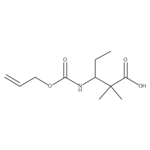 (3R)-2,2-dimethyl-3-{[(prop-2-en-1-yloxy)carbonyl]amino}pentanoic acid Structure