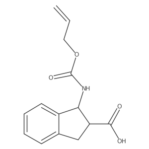 rac-(1R,2R)-1-{[(prop-2-en-1-yloxy)carbonyl]amino}-2,3-dihydro-1H-indene-2-carboxylic acid Structure