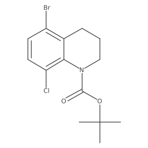 Tert-butyl 5-bromo-8-chloro-1,2,3,4-tetrahydroquinoline-1-carboxylate结构式
