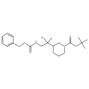 Tert-butyl 3-(1-{[(benzyloxy)carbonyl]amino}-2-hydroxypropan-2-yl)piperidine-1-carboxylate Structure