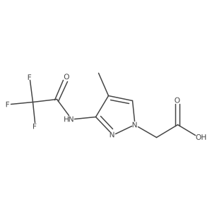 2-[4-methyl-3-(2,2,2-trifluoroacetamido)-1H-pyrazol-1-yl]acetic acid结构式