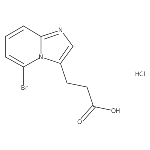 3-{5-Bromoimidazo[1,2-a]pyridin-3-yl}propanoicacidhydrochloride结构式