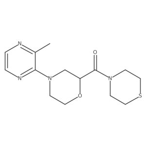 4-(3-Methylpyrazin-2-yl)-2-(thiomorpholine-4-carbonyl)morpholine结构式