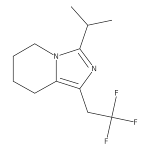 3-Isopropyl-1-(2,2,2-trifluoroethyl)-5,6,7,8-tetrahydroimidazo[1,5-a]pyridine结构式