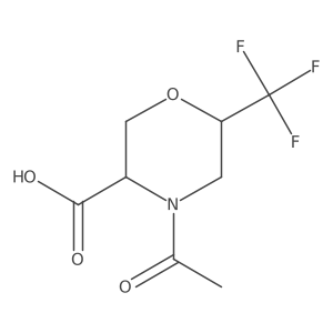4-Acetyl-6-(trifluoromethyl)morpholine-3-carboxylic acid结构式