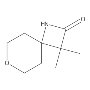 3,3-Dimethyl-7-oxa-1-azaspiro[3.5]nonan-2-one结构式