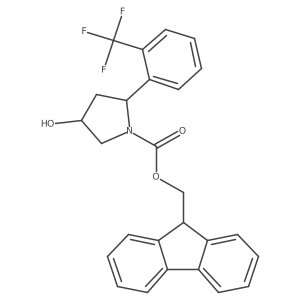 (9H-fluoren-9-yl)methyl 4-hydroxy-2-[2-(trifluoromethyl)phenyl]pyrrolidine-1-carboxylate结构式
