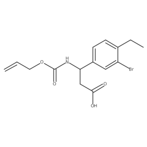 3-(3-Bromo-4-ethylphenyl)-3-{[(prop-2-en-1-yloxy)carbonyl]amino}propanoic acid结构式
