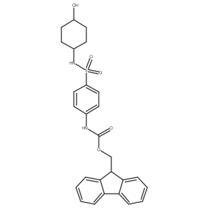 (9H-fluoren-9-yl)methyl N-{4-[(4-hydroxycyclohexyl)sulfamoyl]phenyl}carbamate Structure
