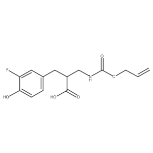 2-[(3-Fluoro-4-hydroxyphenyl)methyl]-3-{[(prop-2-en-1-yloxy)carbonyl]amino}propanoic acid Structure