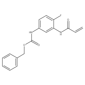 benzyl N-[4-fluoro-3-(prop-2-enamido)phenyl]carbamate结构式