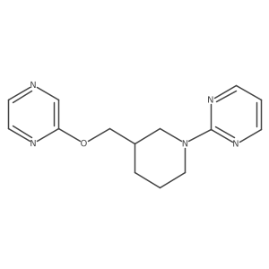 2-{3-[(Pyrazin-2-yloxy)methyl]piperidin-1-yl}pyrimidine结构式