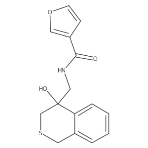 N-[(4-hydroxy-3,4-dihydro-1H-2-benzothiopyran-4-yl)methyl]furan-3-carboxamide结构式