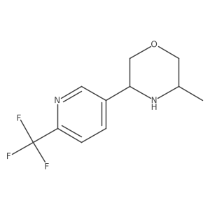 (3S,5R)-3-Methyl-5-(6-(trifluoromethyl)pyridin-3-yl)morpholine结构式