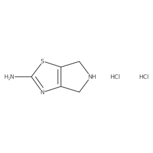4H,5H,6H-pyrrolo[3,4-d][1,3]thiazol-2-amine dihydrochloride结构式