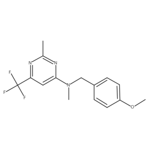 N-[(4-methoxyphenyl)methyl]-N,2-dimethyl-6-(trifluoromethyl)pyrimidin-4-amine Structure