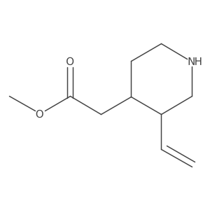 methyl 2-[(3R,4S)-3-ethenylpiperidin-4-yl]acetate结构式