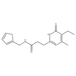 2-((5-ethyl-4-methyl-6-oxo-1,6-dihydropyrimidin-2-yl)thio)-N-(furan-2-ylmethyl)acetamide Structure