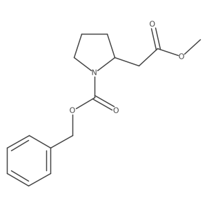 Methyl (2R)-1-[(phenylmethoxy)carbonyl]-2-pyrrolidineacetate Structure