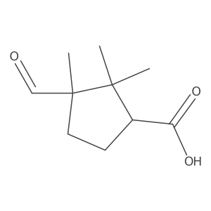 3-Formyl-2,2,3-trimethylcyclopentane-1-carboxylicacid Structure