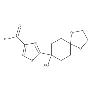 2-(8-Hydroxy-1,4-dioxaspiro[4.5]dec-8-yl)-1,3-thiazole-4-carboxylic acid Structure