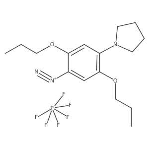 Benzenediazonium, 2,5-dipropoxy-4-(1-pyrrolidinyl)-, hexafluorophosphate(1-) (1:1)结构式