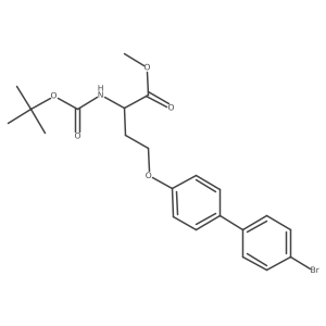 O-(4a(2)-Bromo[1,1a(2)-biphenyl]-4-yl)-N-[(1,1-dimethylethoxy)carbonyl]-L-homoserine methyl ester结构式