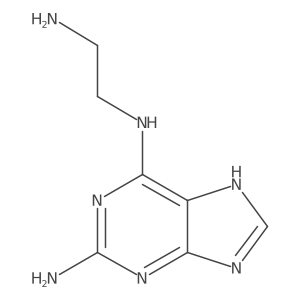 N6-(2-aminoethyl)-9H-purine-2,6-diamine结构式