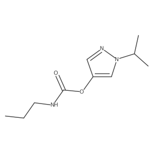 1-isopropyl-pyrazol-4-yl N-n-propylcarbamate结构式