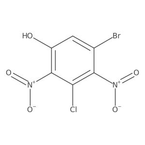 5-Bromo-3-chloro-2,4-dinitrophenol结构式